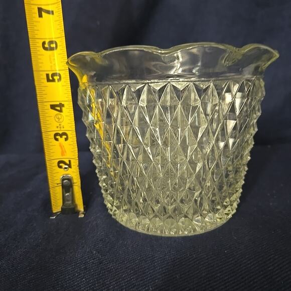 Vintage Indiana Glass Diamond Point Bar Pattern Ice Bucket - Picture 7 of 8